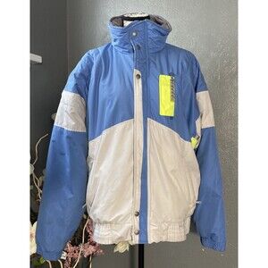 Vintage Obermeyer Blue/Gray Insulated Men's Ski Jacket Men's Sz Large